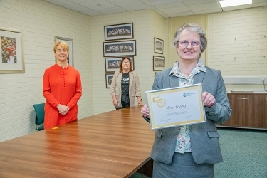 Inveralmond Community High School's Doris Cefferty recently celebrated her 50th anniversary working with West Lothian Council Icon