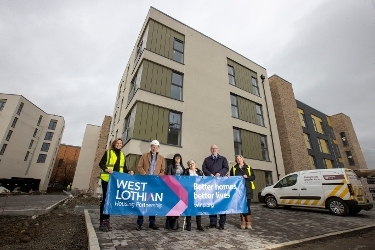 Council leader sees new WLHP homes in Livingston take shape  Icon