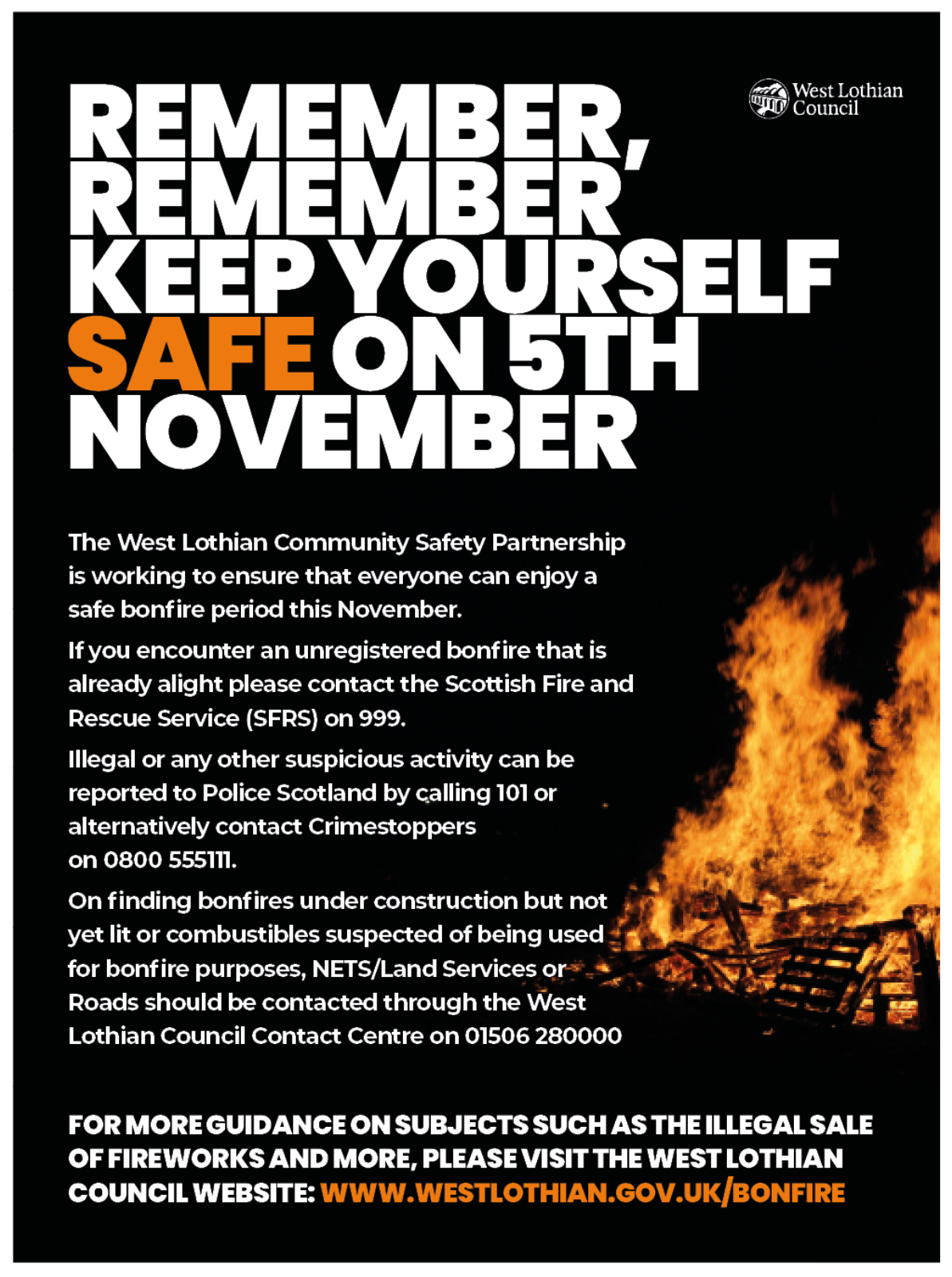 Community Safety partners issue safety messages ahead of bonfire night Icon