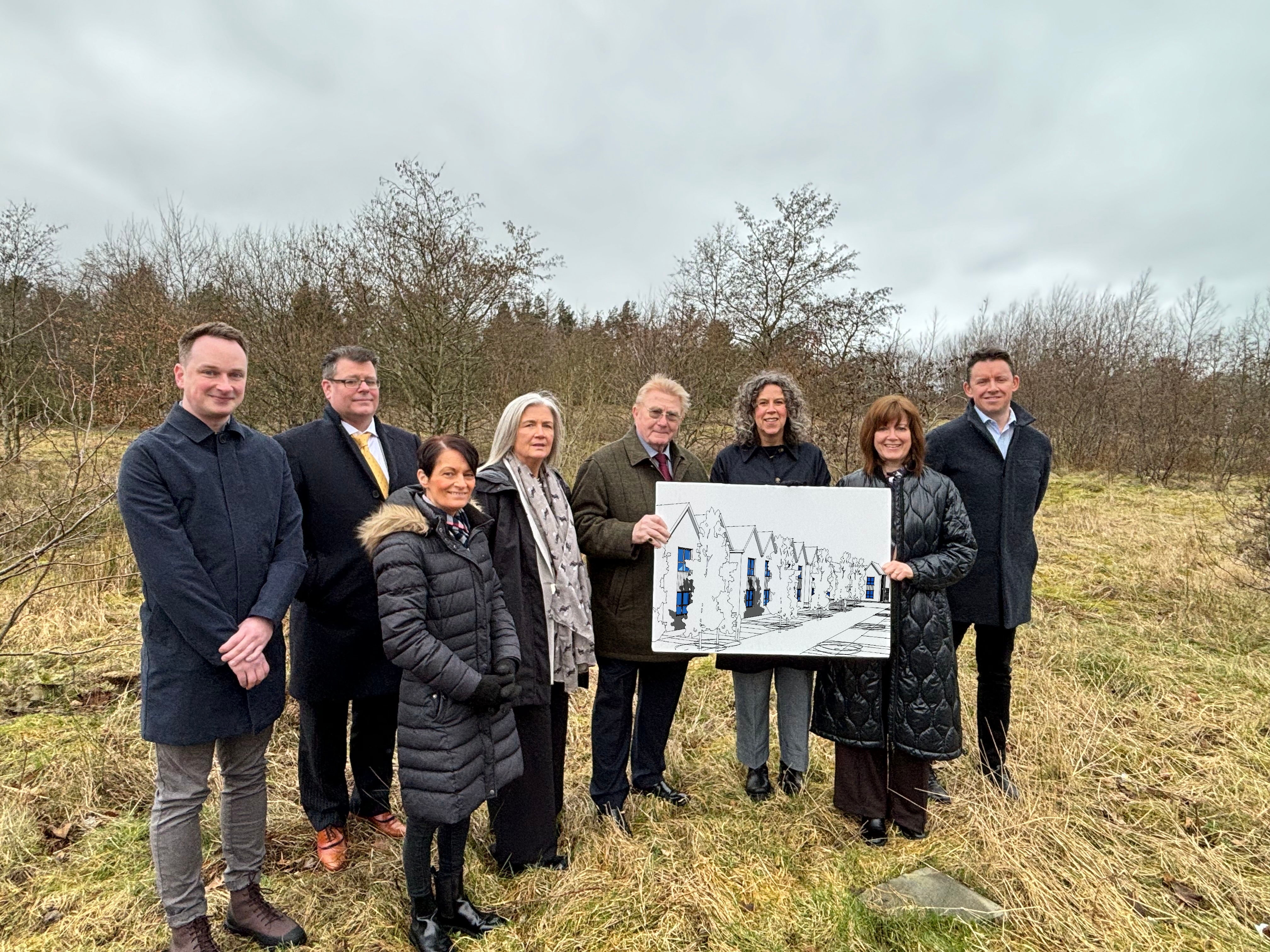 Visit to new social housing site in Livingston  Icon