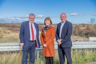 New Railway Station at Winchburgh Pictured is Councillor Tom Conn, Wendy McCorriston, the council’s Development Management Manager and John Hamilton, CEO of Winchburgh Developments Ltd.)