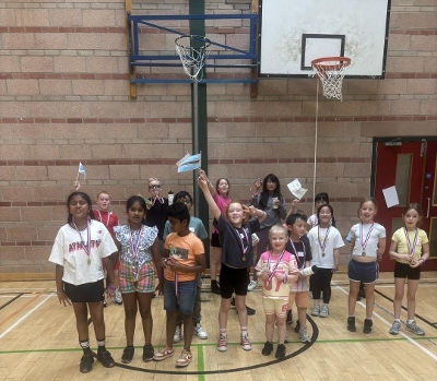 Young people at sport summer camp at St Margaret's Academy in Livingston 